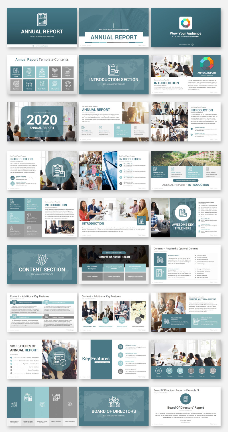 Prémium Annual Report PowerPoint sablon 104619 - Képpel 1