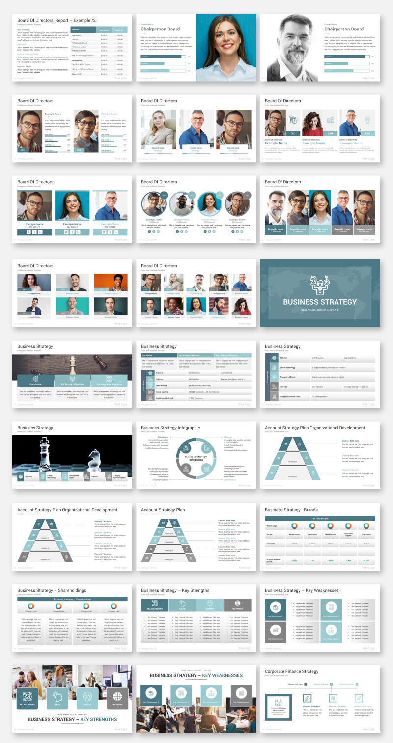 Prémium Annual Report PowerPoint sablon 104619 - Képpel 2