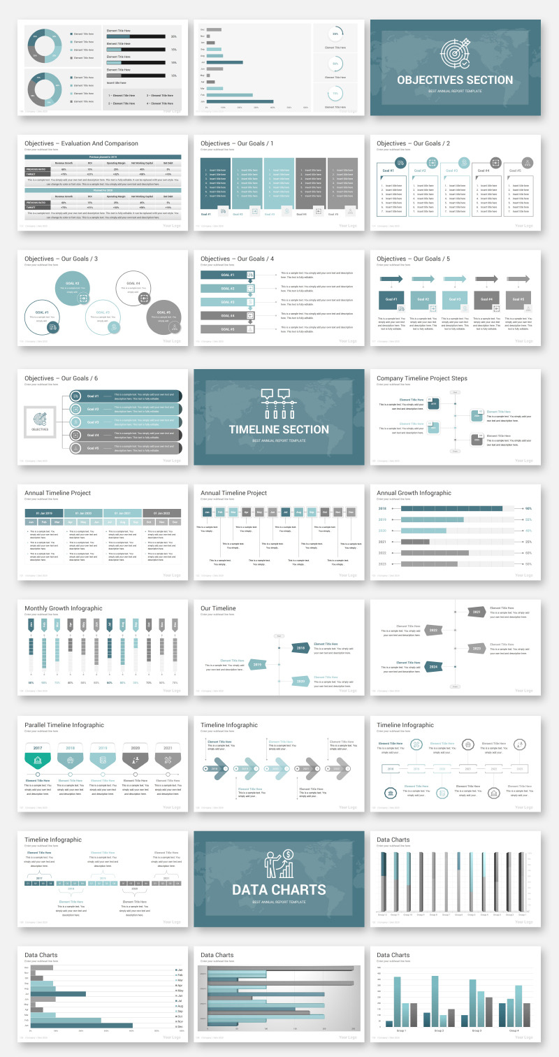 Prémium Annual Report PowerPoint sablon 104619 - Képpel 5