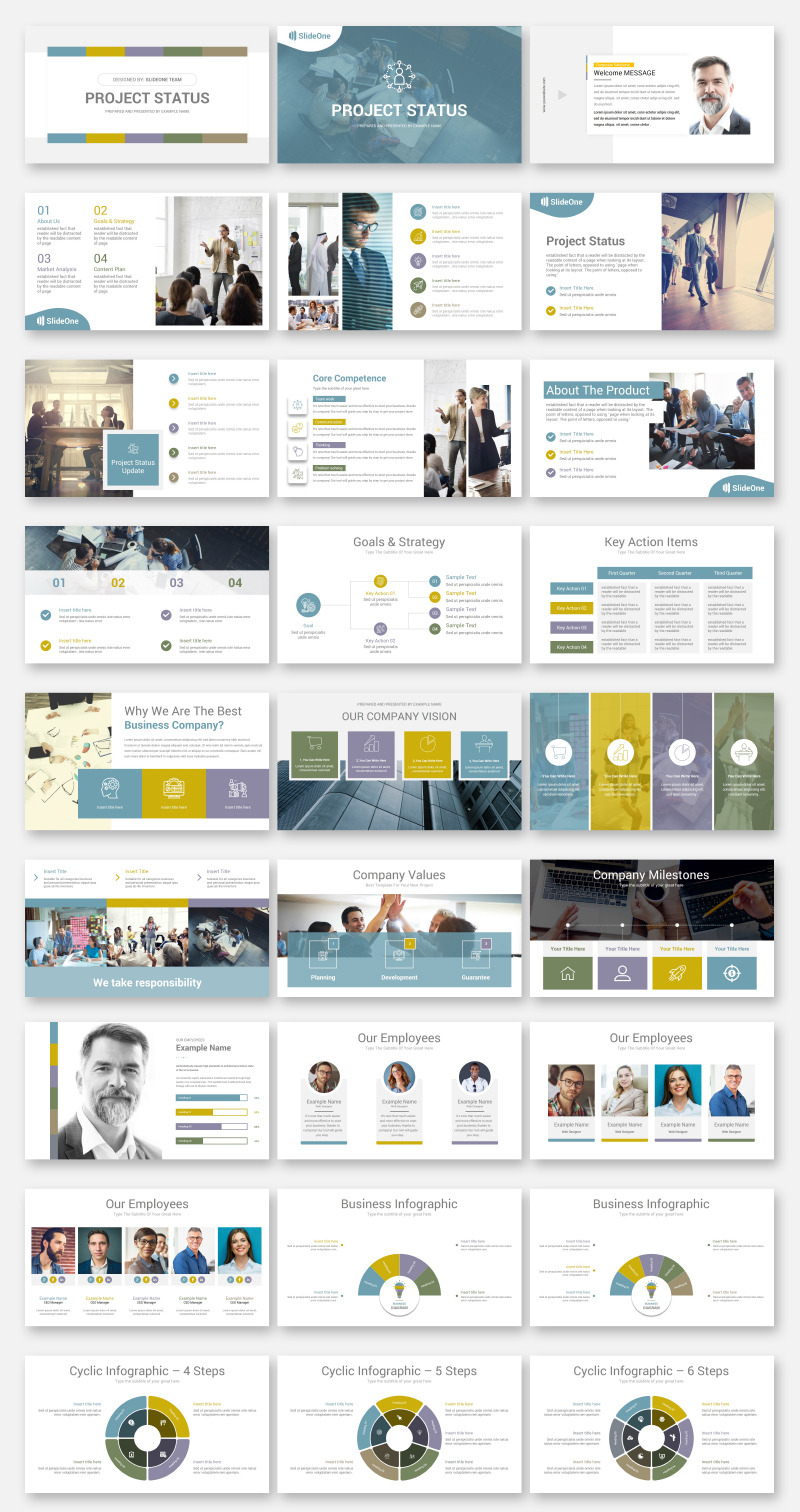 Project Status PowerPoint Template - Features Image 1