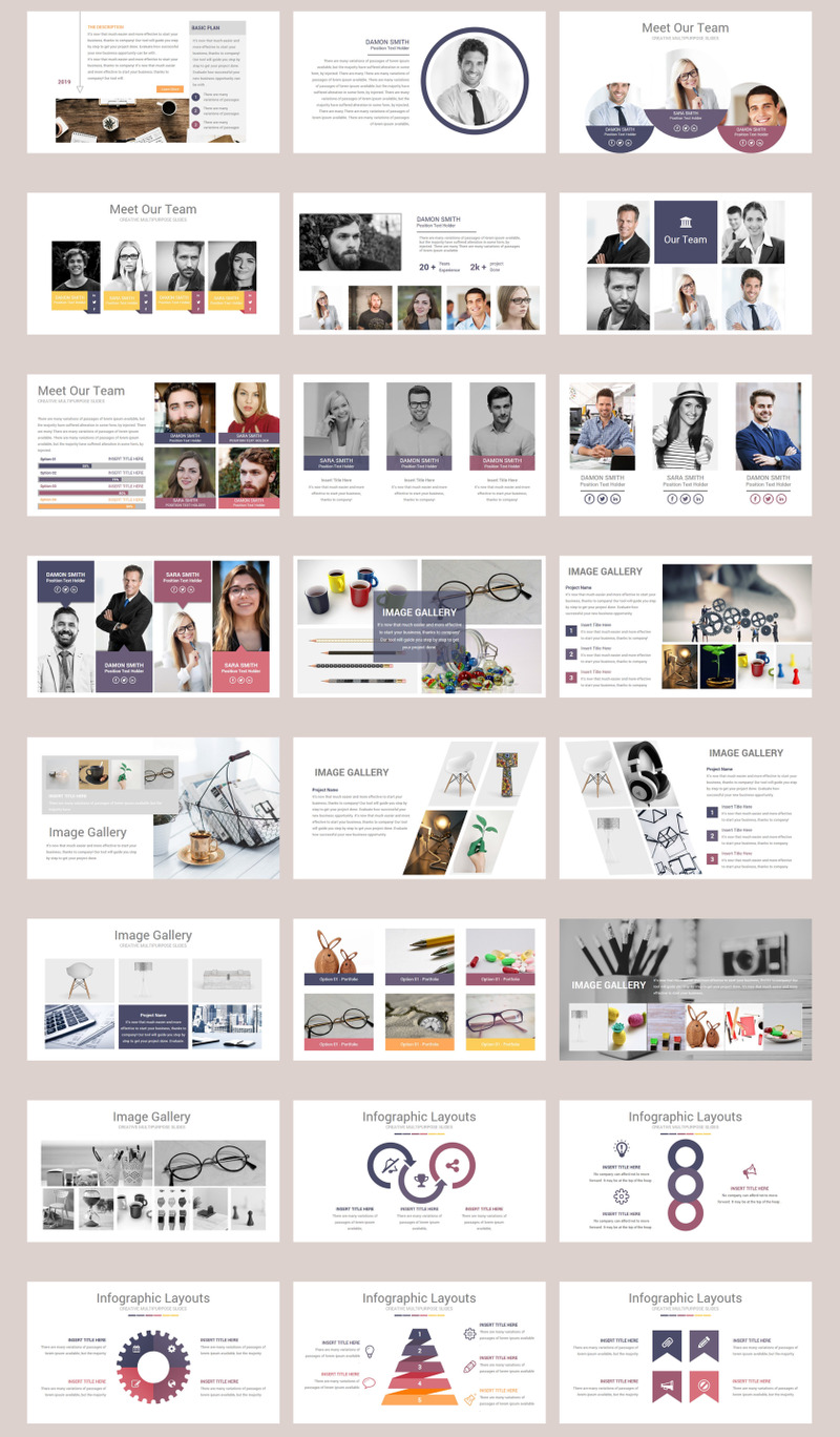Creative Pack - 2 in 1 PowerPoint template - Features Image 2
