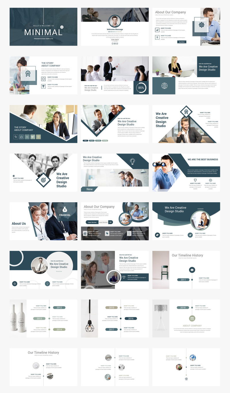 Modello PowerPoint aziendale minimo V2 - Caratteristiche Immagine 1