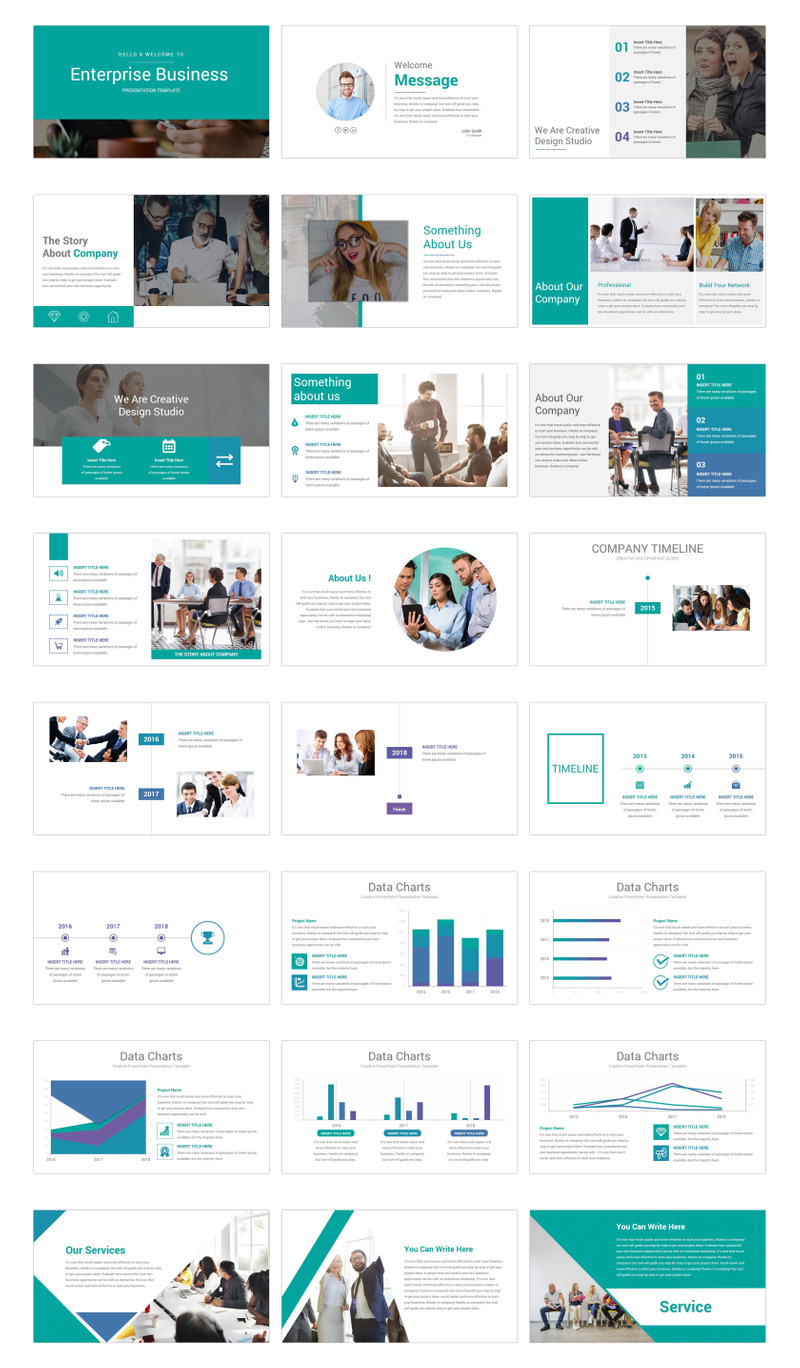 Современный бизнес 2 в 1 шаблон PowerPoint - Features Image 4