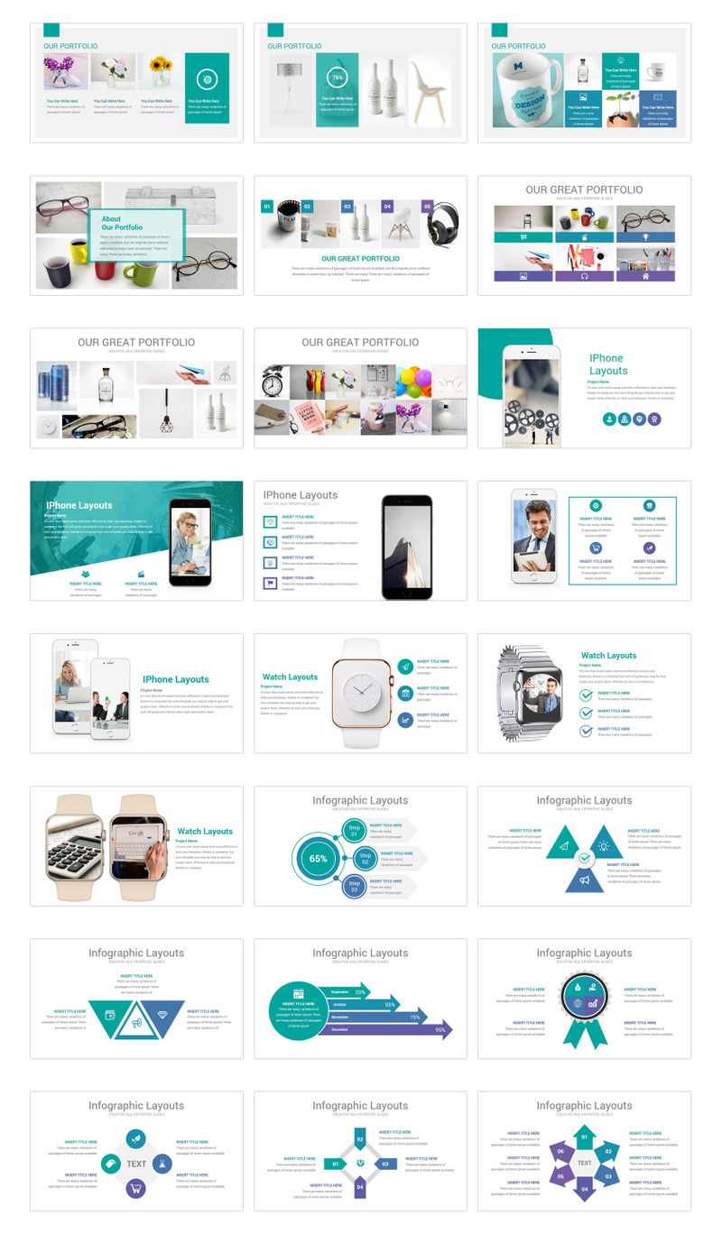 Современный бизнес 2 в 1 шаблон PowerPoint - Features Image 6