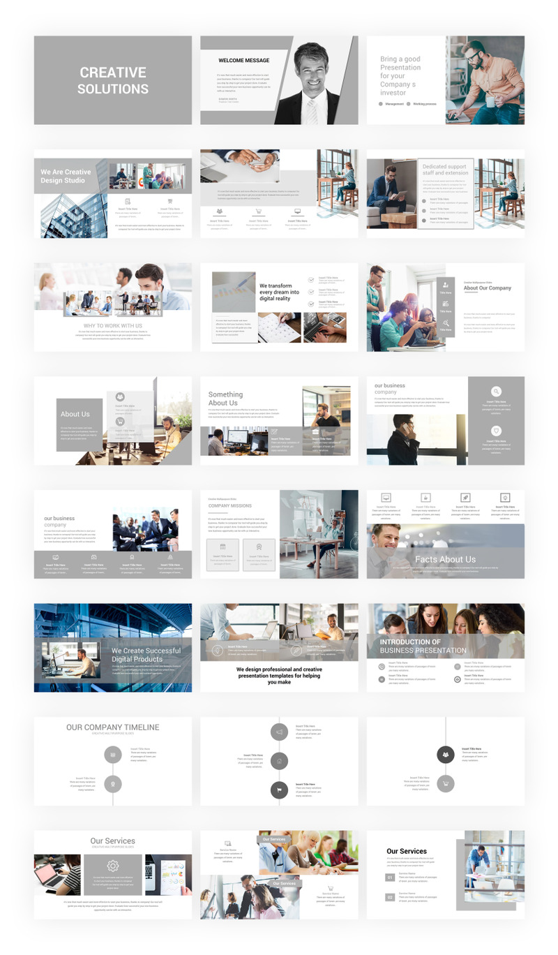 Creative Solutions PowerPoint template - TemplateMonster