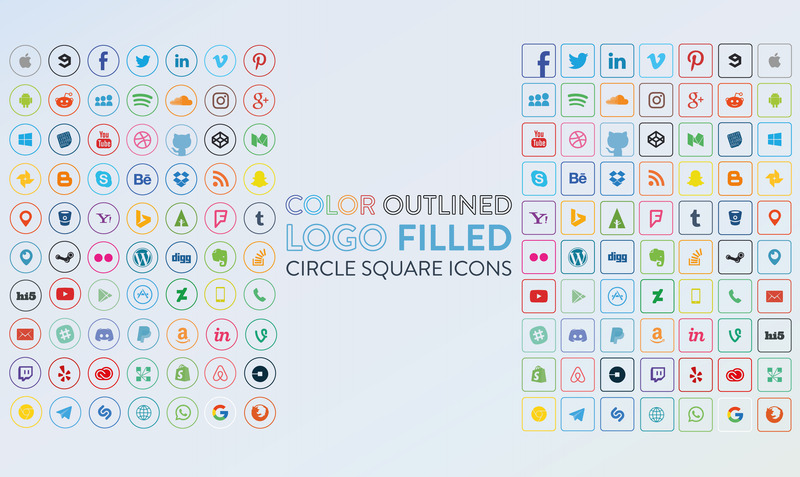 Social Media Icon Set - Features Image 1