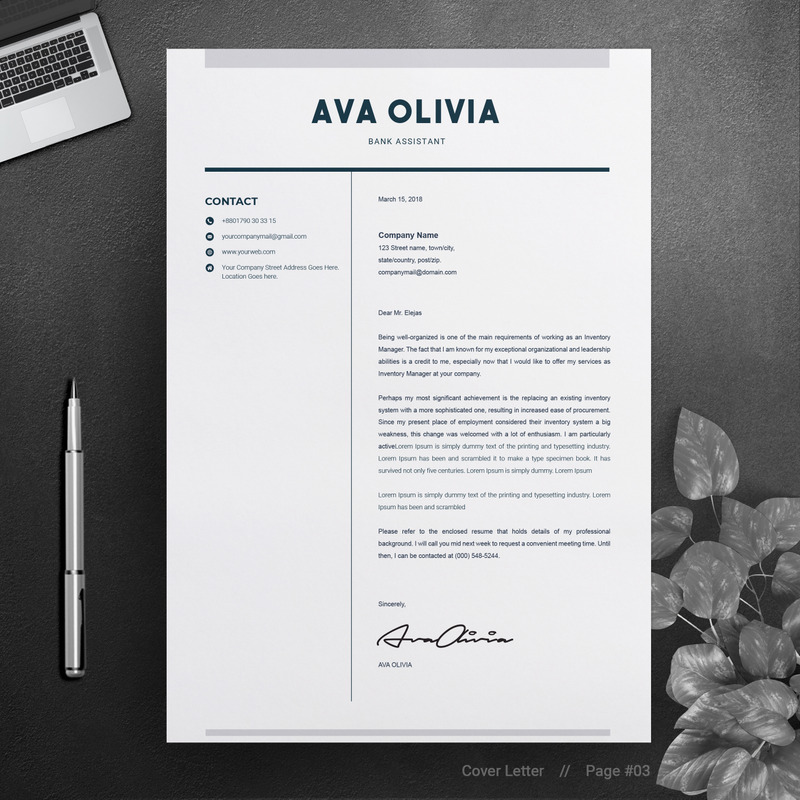 Ava Oliva Bank & Finance Resume Template - Features Image 4