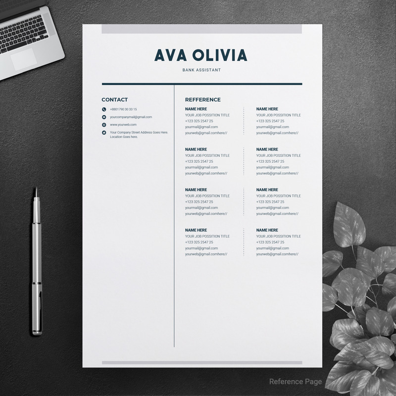 Ava Oliva Bank & Finance Resume Template - Features Image 5