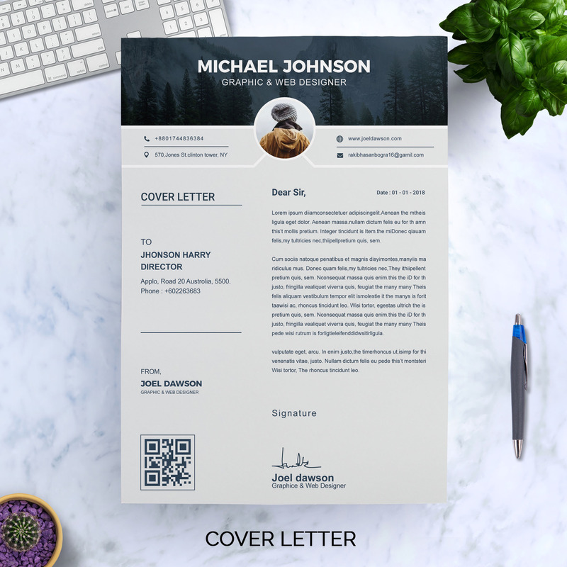 Plantilla De CV Johnson Graphic Designer #73845 - Imagen de características 3