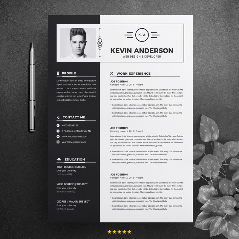 Kevin Anderson Resume Template - Features Image 1