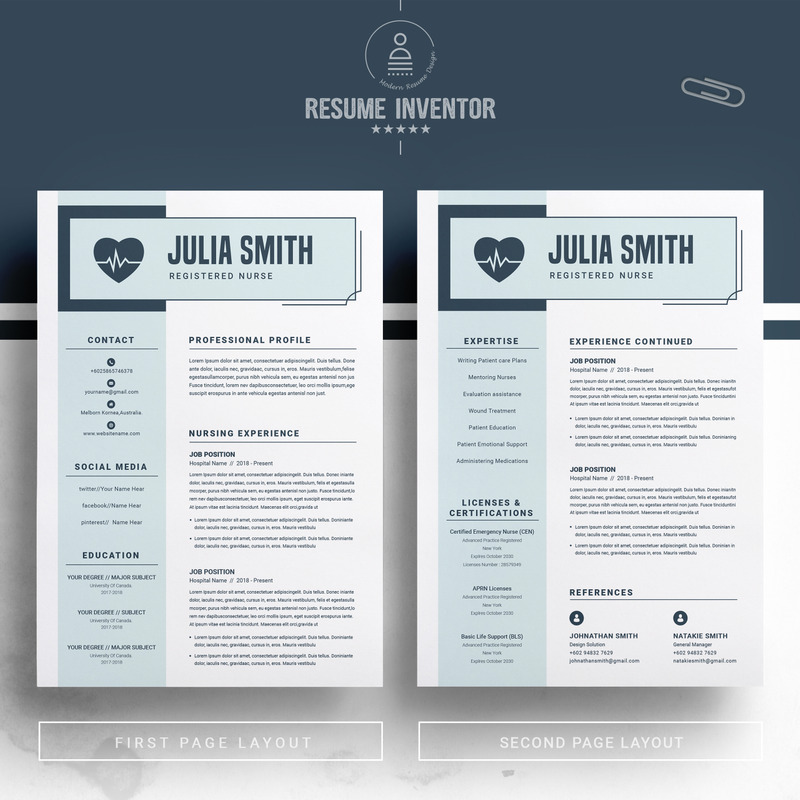 Nurse Julia Smith Resume Template - Features Image 2