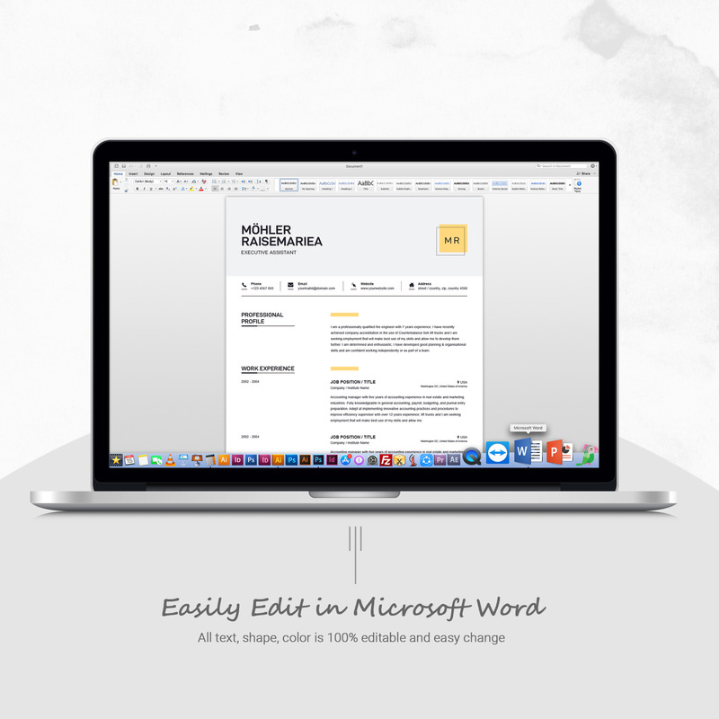 Clean & Creative Resume Template #74564 - TemplateMonster