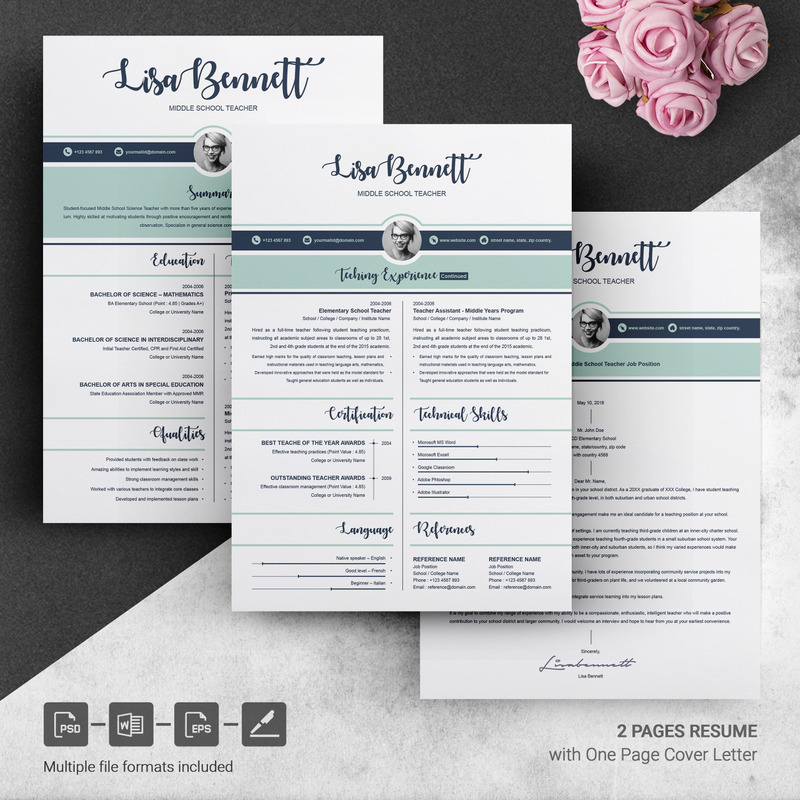 Teacher Resume Template - Features Image 5