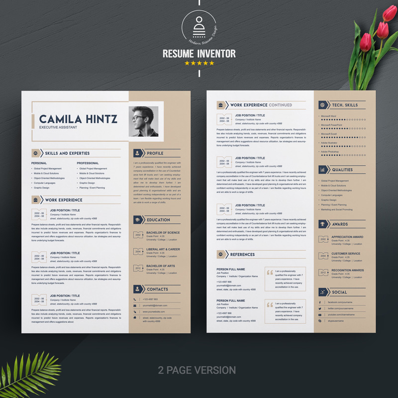 Camila Hintz Resume Template - Features Image 2