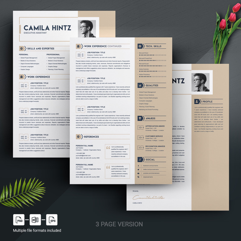 Camila Hintz Resume Template - Features Image 3