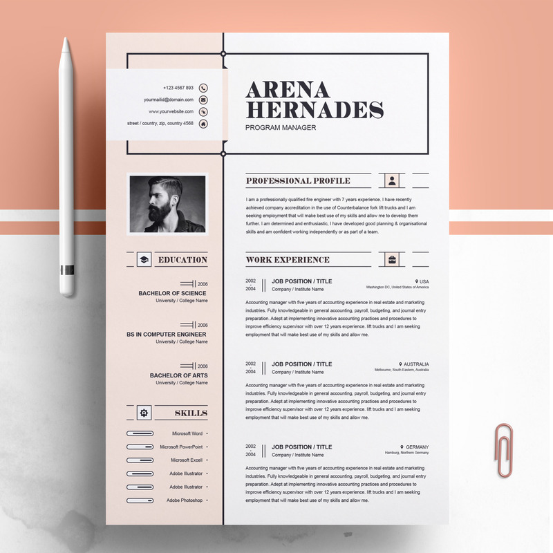 Arena Resume Template - Features Image 1