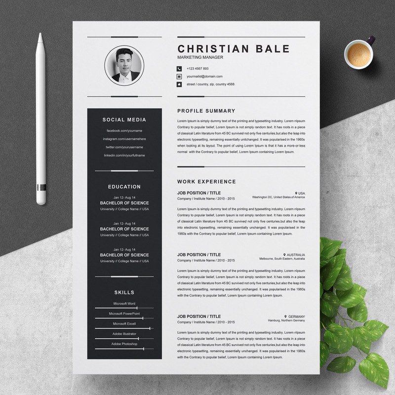 Christian Bale - Resume Template - Features Image 1