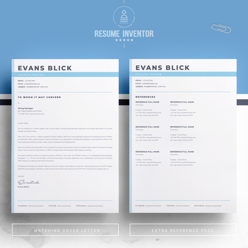 Evans Blick Resume Template - Features Image 3