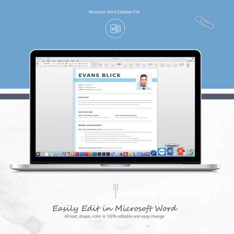 Evans Blick Resume Template - Features Image 5
