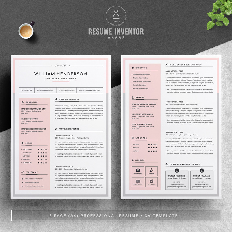 William Resume Template - Features Image 2