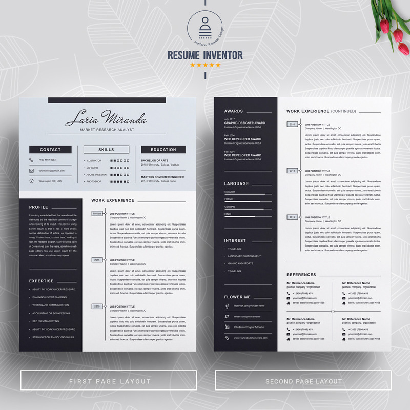 Laria Resume Template - Features Image 2