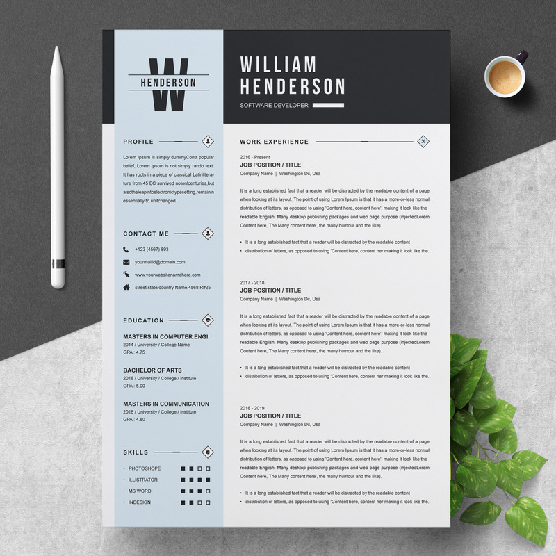 Henderson Resume Template - Features Image 1
