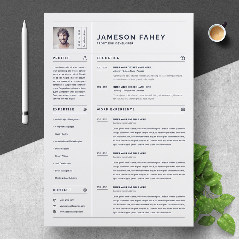 Modello di curriculum Jameson - Caratteristiche Immagine 1