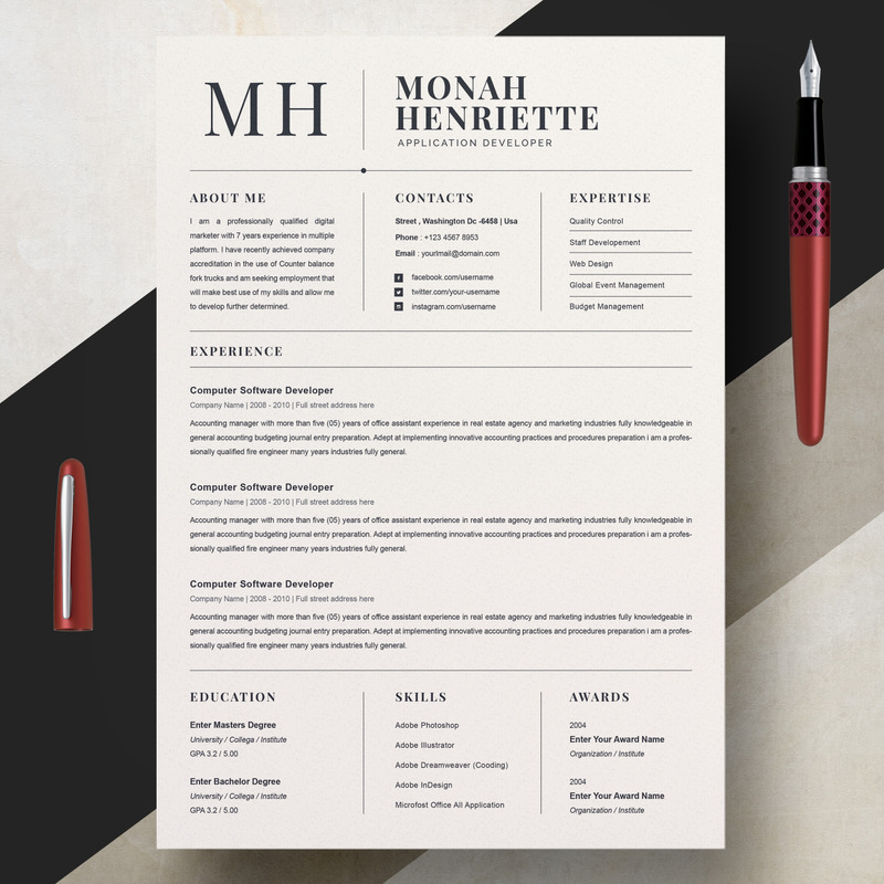Monha Resume Template - Features Image 1