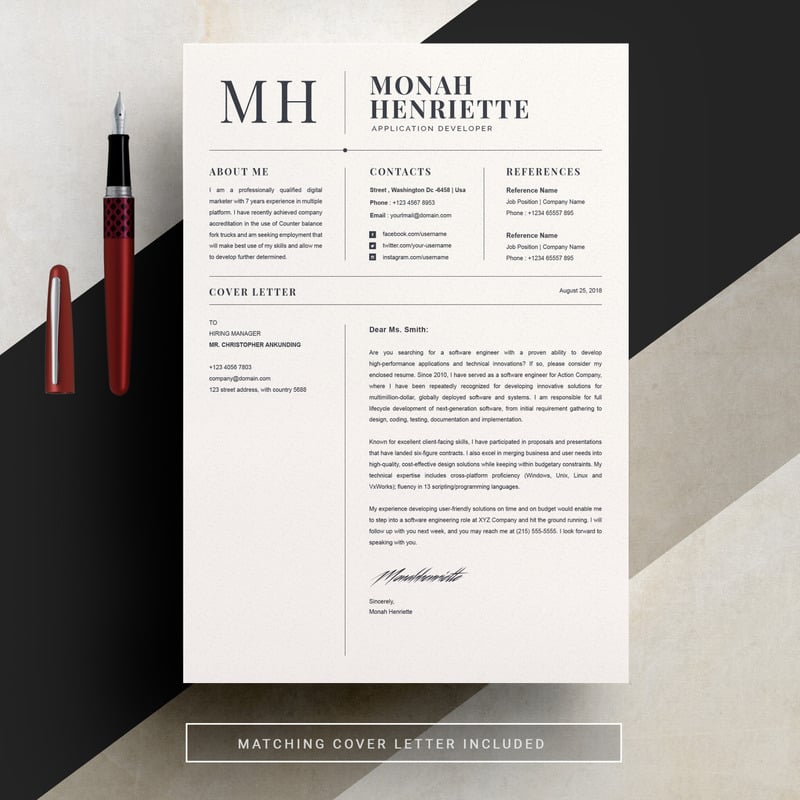 Monha Resume Template - Features Image 3