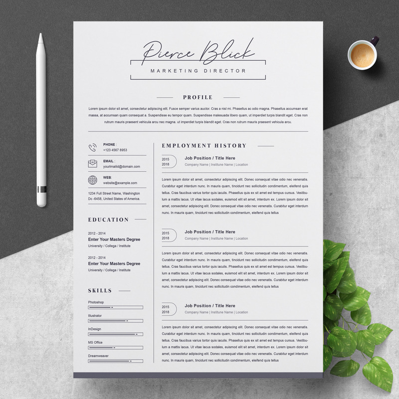 Price Blick Resume Template - Features Image 1