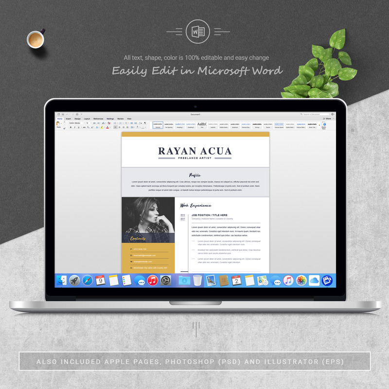 Rayan Acua Resume Template - Features Image 5