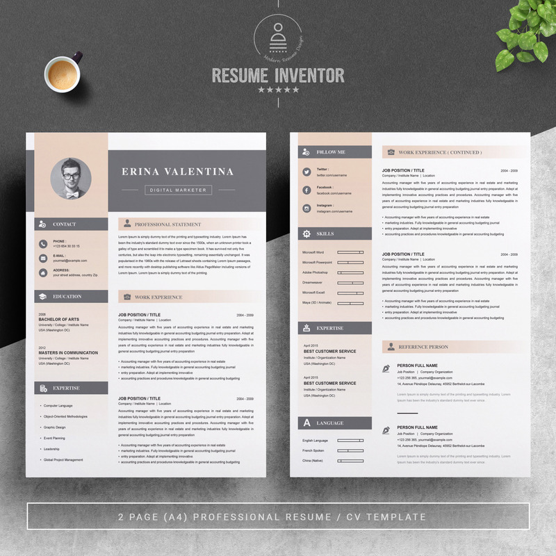 Erina Resume Template - Features Image 2