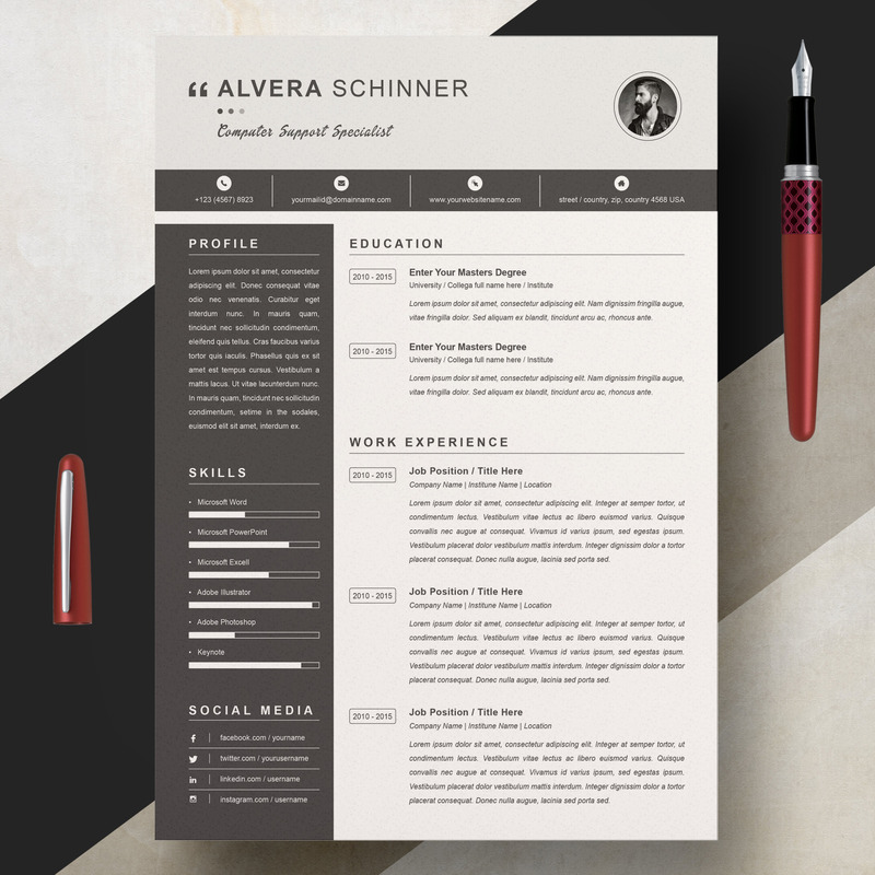 Alvera Resume Template - Features Image 1