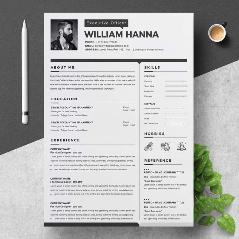 Plantilla de curriculum vitae de William - Características Imagen 1