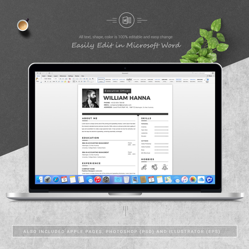 Plantilla de curriculum vitae de William - Características Imagen 4