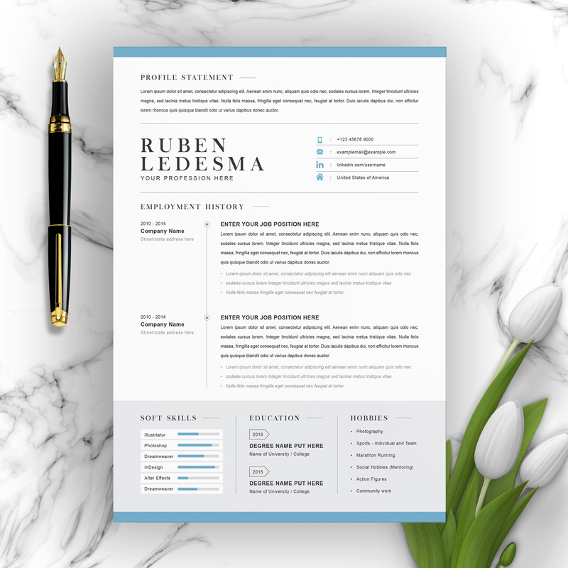 Ruben Resume Template - Features Image 1