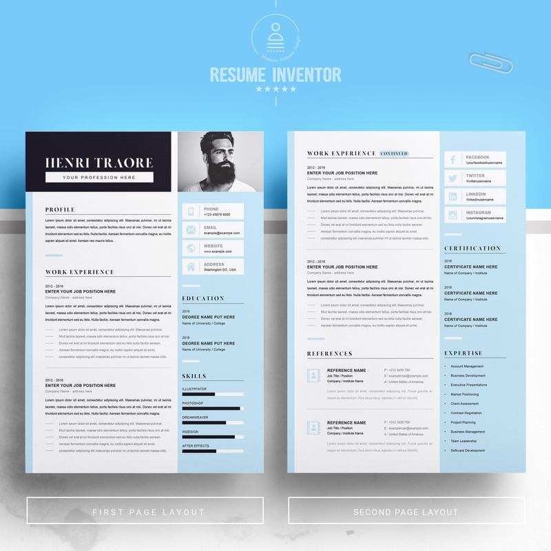 For Henri Resume Template - Features Image 2