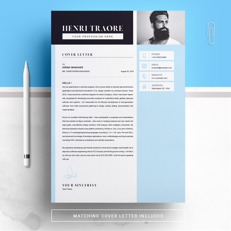 For Henri Resume Template - Features Image 3
