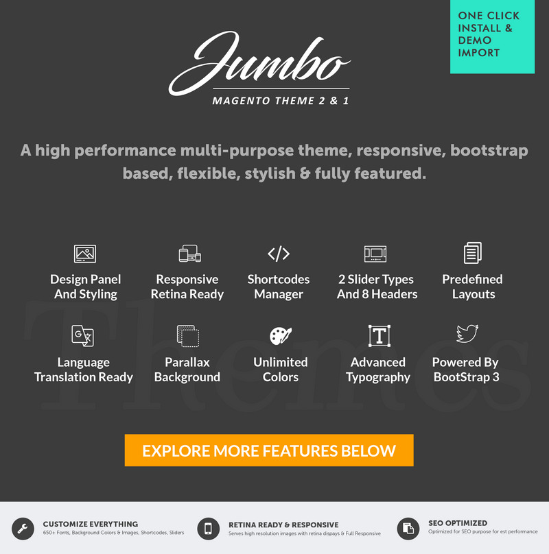 Jumbo Premium Magento Theme - Features Image 1