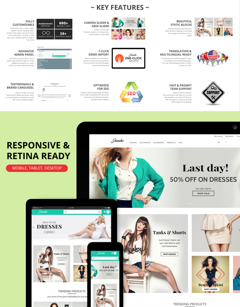 Jumbo Premium Magento Theme - Features Image 2