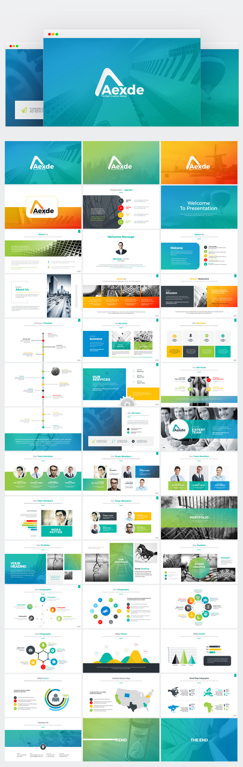 Шаблон Aexde PowerPoint - Features Image 1