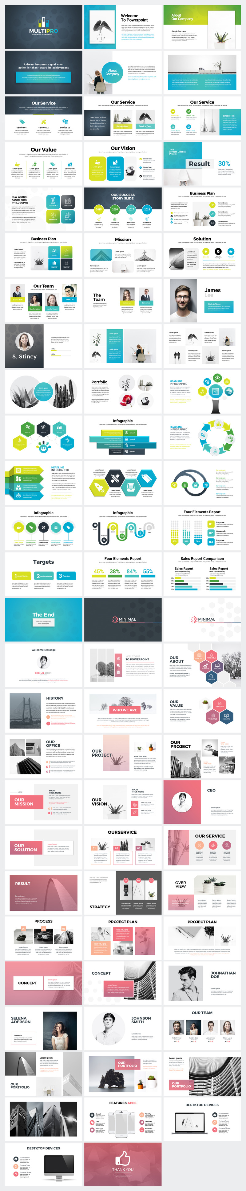 Multipro - Business PowerPoint template - Features Image 1