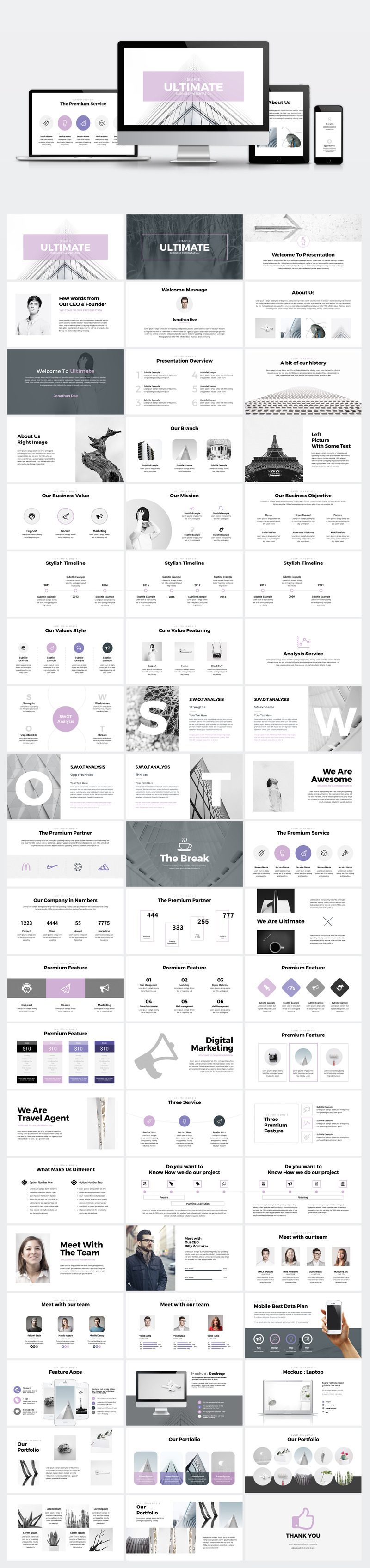Ultimate - Marketing Plan PowerPoint Template - Features Image 1