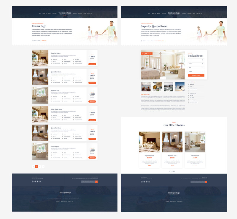The Logicshape | Hotel, SPA & Restaurant PSD Template