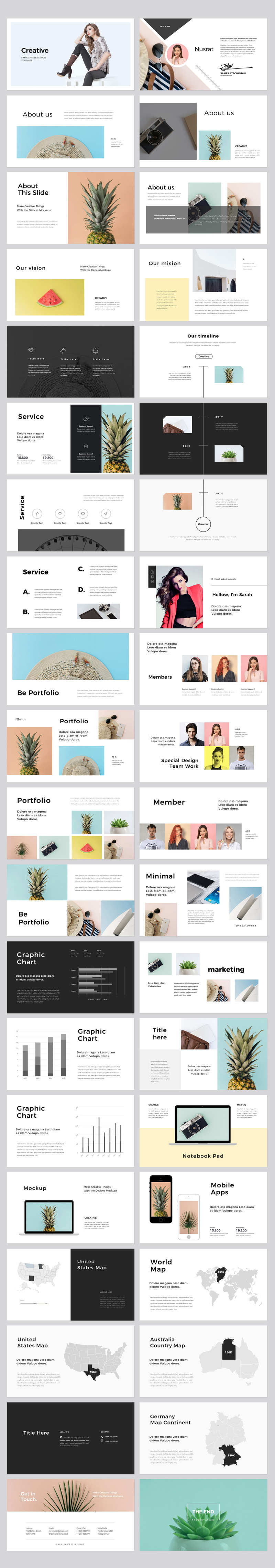 Be-Creative PowerPoint Template - Features Image 1