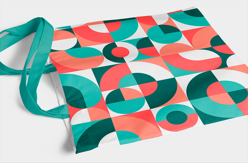 Abstract Circles Bauhaus Style Background - Features Image 1