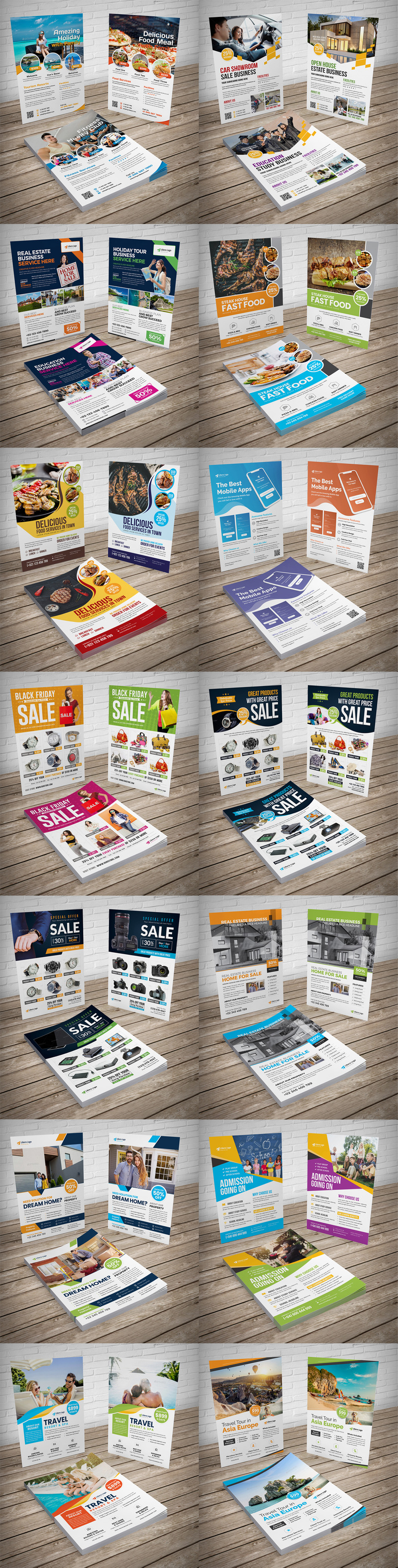 Flyer Design Bundle - Vállalati-azonosság sablon - Features Image 1