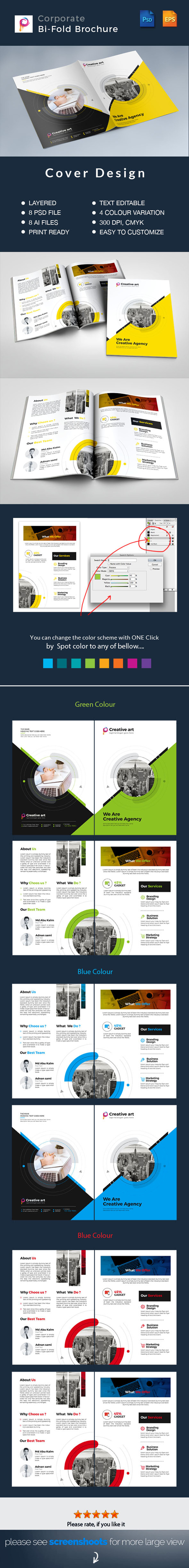 Брошюра Creative Art Bi-Fold - Шаблон фирменного стиля - Features Image 1