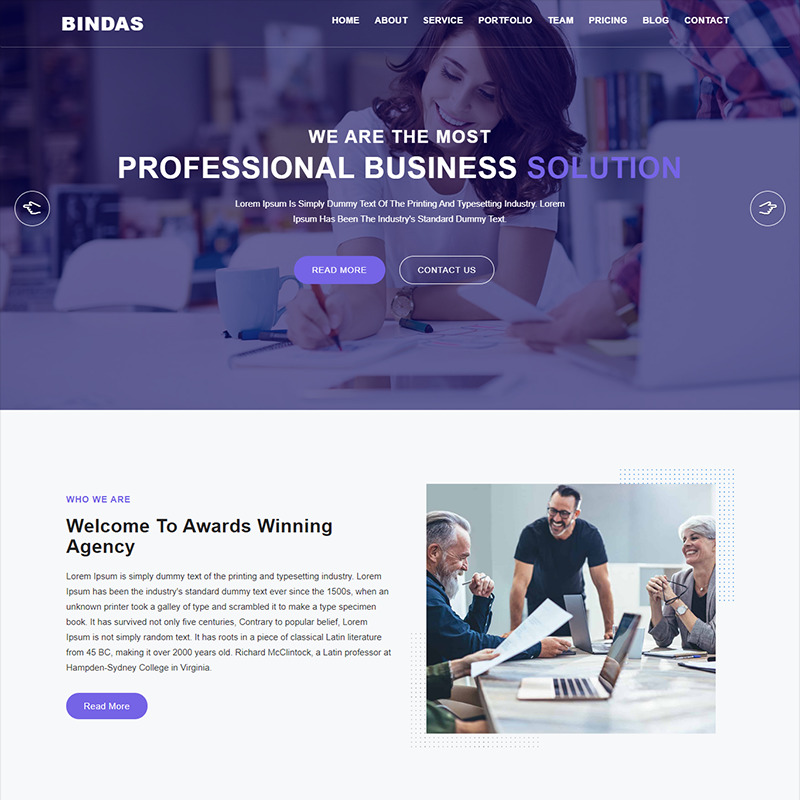 Шаблон целевой страницы Bindas Consulting & Business - Features Image 1