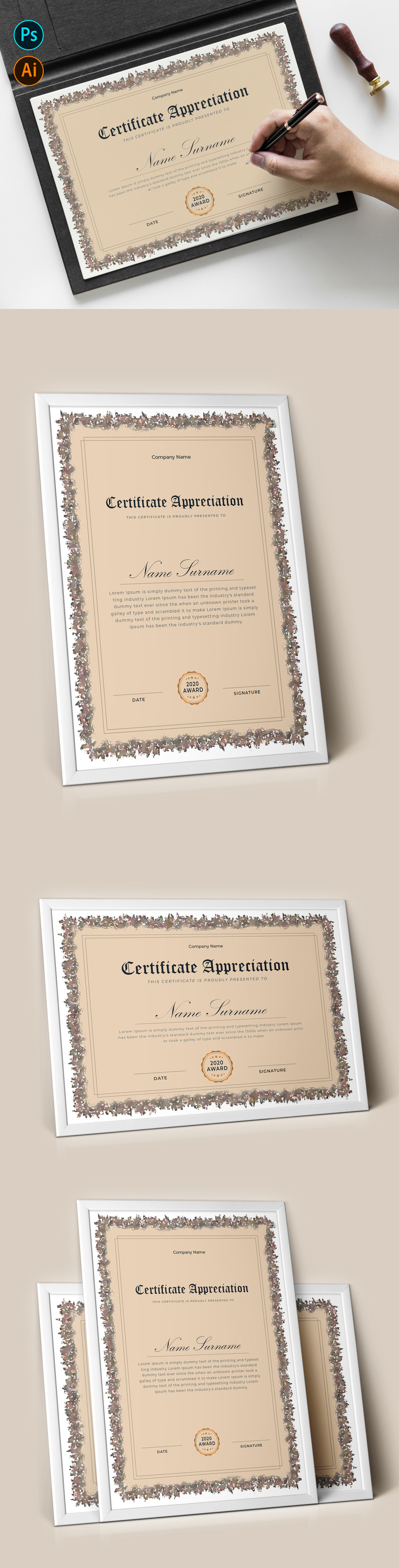 Szablon certyfikatu Corporate Certificate Template #92349 - Obrazek wyróżniający {numer}